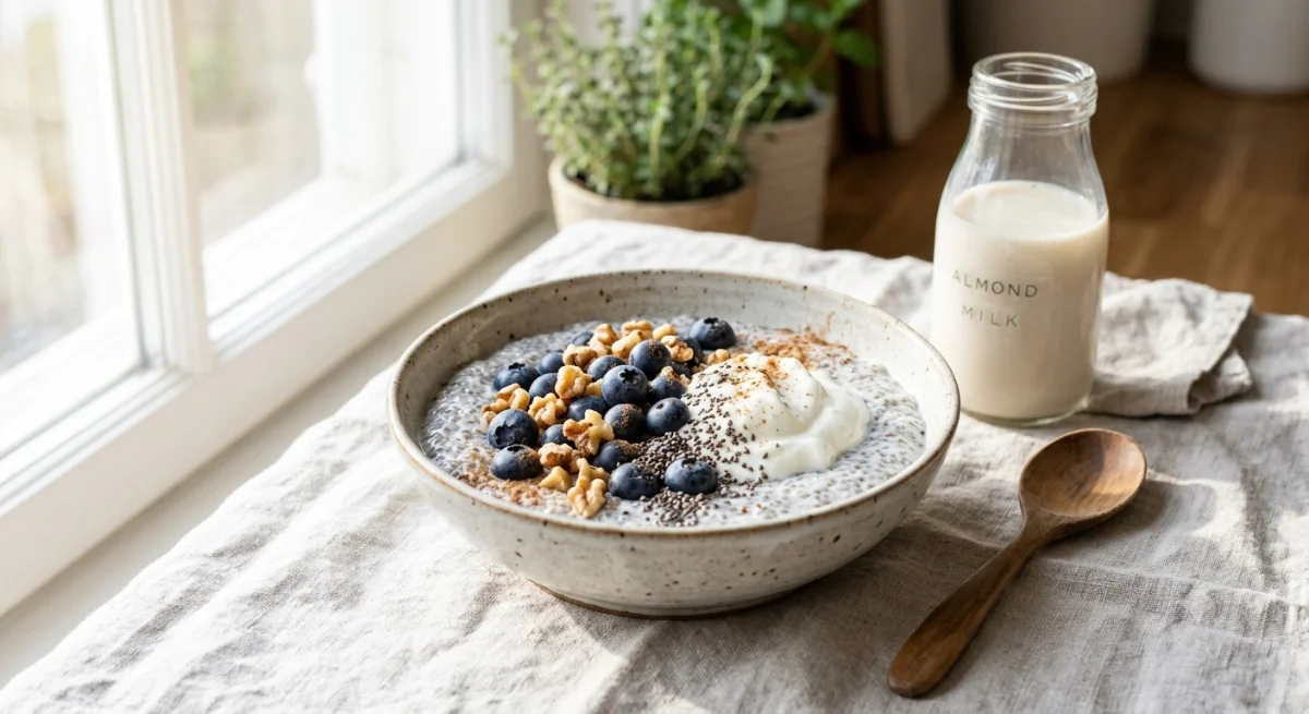 Blueberry Walnut Chia Breakfast Bowl
