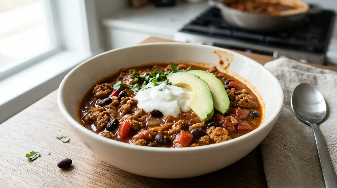 Pumpkin Turkey Chili with Black Beans